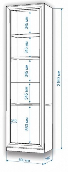 Шкаф-витрина Нобиле ВтВ-ФСД-БЯН в Елабуге - elabuga.mebel24.online | фото 2