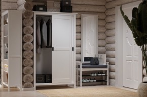 Скамья 85 Кантри для обуви, массив сосны, цвет белый в Елабуге - elabuga.mebel24.online | фото 4