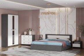 Спальный гарнитур Дольче (графит/белый) в Елабуге - elabuga.mebel24.online | фото