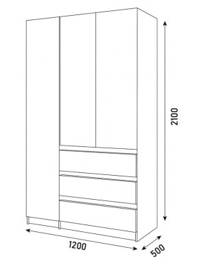 Спальный гарнитур Парус (Белый/Вотан) 1400 (Вариант-2) в Елабуге - elabuga.mebel24.online | фото 12
