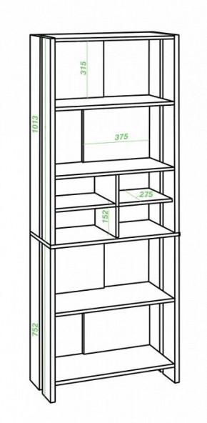 Стеллаж Домино Lite СТЛ-ОВХ в Елабуге - elabuga.mebel24.online | фото 2