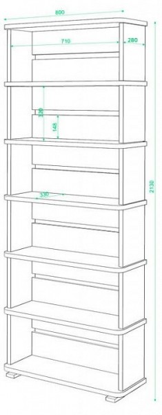 Стеллаж Домино СБ-25/6 в Елабуге - elabuga.mebel24.online | фото 2