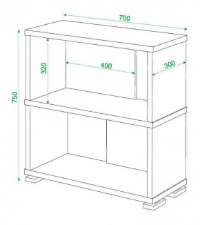 Стеллаж книжный Домино нельсон СБ-10_2 в Елабуге - elabuga.mebel24.online | фото 3
