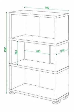 Стеллаж книжный Домино нельсон СБ-10_3 в Елабуге - elabuga.mebel24.online | фото 2