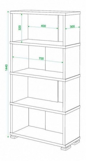 Стеллаж книжный Домино СБ-10_4 в Елабуге - elabuga.mebel24.online | фото 2