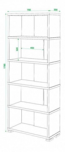 Стеллаж книжный Домино СБ-10_5 в Елабуге - elabuga.mebel24.online | фото 3