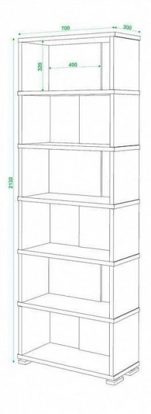 Стеллаж книжный Домино СБ-10_6 в Елабуге - elabuga.mebel24.online | фото 2