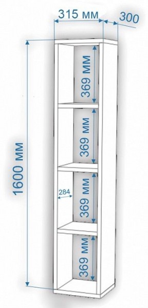 Стеллаж-колонка Нобиле СтлУ в Елабуге - elabuga.mebel24.online | фото 2