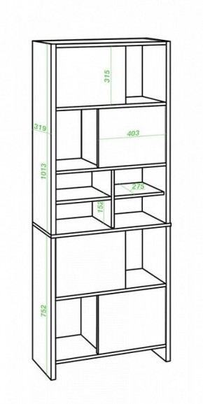 Стеллаж комбинированный Домино Lite СТЛ-ЗВХ в Елабуге - elabuga.mebel24.online | фото 2