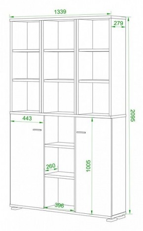 Стеллаж комбинированный Домино ПУ-40-6 в Елабуге - elabuga.mebel24.online | фото 2