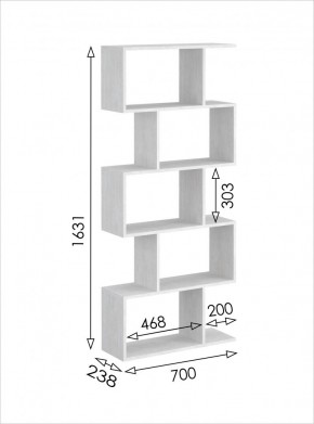 Стеллаж открытый мини 2 Вена в Елабуге - elabuga.mebel24.online | фото 3