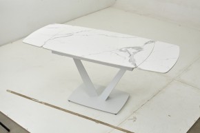 Стол ALATRI 120 GLOSS STATUARIO WHITE SOLID CERAMIC / WHITE, ®DISAUR в Елабуге - elabuga.mebel24.online | фото 2