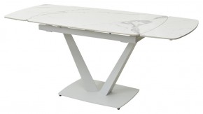 Стол ALATRI 120 GLOSS STATUARIO WHITE SOLID CERAMIC / WHITE, ®DISAUR в Елабуге - elabuga.mebel24.online | фото 5