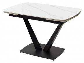 Стол ALATRI 120 MATT WHITE MARBLE SOLID CERAMIC / BLACK, ®DISAUR в Елабуге - elabuga.mebel24.online | фото 2