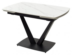 Стол ALATRI 120 MATT WHITE MARBLE SOLID CERAMIC / BLACK, ®DISAUR в Елабуге - elabuga.mebel24.online | фото 7