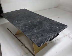 Стол ALES 180 BLACK GRAVE SOLID CERAMIC, керамика / бронзовый, ®DISAUR в Елабуге - elabuga.mebel24.online | фото 5
