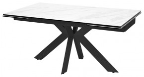 Стол BELLUNO 160 MARBLES KL-99 Белый мрамор матовый, итальянская керамика/ черный каркас, ®DISAUR в Елабуге - elabuga.mebel24.online | фото 1