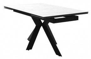 Стол BELLUNO 160 MARBLES KL-99 Белый мрамор матовый, итальянская керамика/ черный каркас, ®DISAUR в Елабуге - elabuga.mebel24.online | фото 2