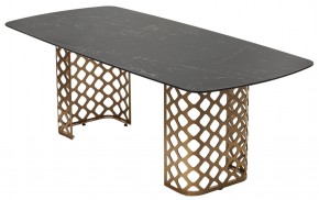 Стол CHIAVARI 220 KL-116 Черный мрамор матовый, итальянская керамика / бронзовый, ®DISAUR в Елабуге - elabuga.mebel24.online | фото 7