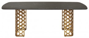 Стол CHIAVARI 220 KL-116 Черный мрамор матовый, итальянская керамика / бронзовый, ®DISAUR в Елабуге - elabuga.mebel24.online | фото 8