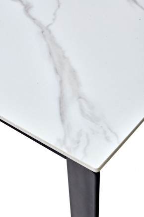 Стол CORNER 120 MATT WHITE MARBLE SOLID CERAMIC / BLACK, ®DISAUR в Елабуге - elabuga.mebel24.online | фото 3