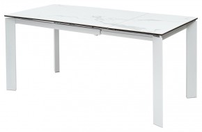 Стол CORNER 120 MATTE STATUARIO Белый мрамор матовый керамика, стекло/ белый каркас, ®DISAUR в Елабуге - elabuga.mebel24.online | фото 1