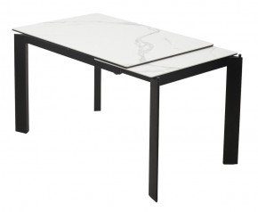 Стол CORNER 120 MATTE STATUARIO Белый мрамор матовый керамика, стекло/ черный каркас, ®DISAUR в Елабуге - elabuga.mebel24.online | фото 3