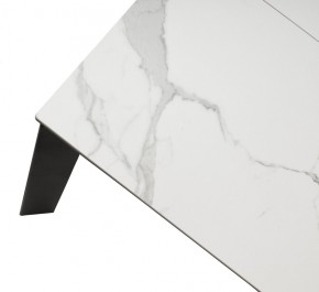 Стол CORNER 120 MATTE STATUARIO Белый мрамор матовый керамика, стекло/ черный каркас, ®DISAUR в Елабуге - elabuga.mebel24.online | фото 8