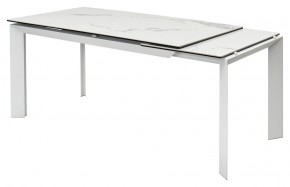 Стол CREMONA 140 HIGH GLOSS STATUARIO Белый мрамор глянцевый, керамика/ белый каркас, ®DISAUR в Елабуге - elabuga.mebel24.online | фото 7
