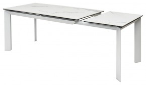 Стол CREMONA 140 HIGH GLOSS STATUARIO Белый мрамор глянцевый, керамика/ белый каркас, ®DISAUR в Елабуге - elabuga.mebel24.online | фото 8