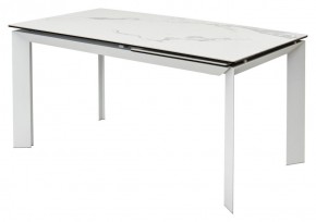Стол CREMONA 140 HIGH GLOSS STATUARIO Белый мрамор глянцевый, керамика/ белый каркас, ®DISAUR в Елабуге - elabuga.mebel24.online | фото 9