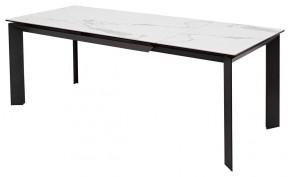 Стол CREMONA 140 HIGH GLOSS STATUARIO Белый мрамор глянцевый, керамика/ черный каркас, ®DISAUR в Елабуге - elabuga.mebel24.online | фото 2