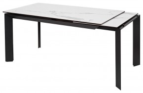 Стол CREMONA 140 HIGH GLOSS STATUARIO Белый мрамор глянцевый, керамика/ черный каркас, ®DISAUR в Елабуге - elabuga.mebel24.online | фото 3