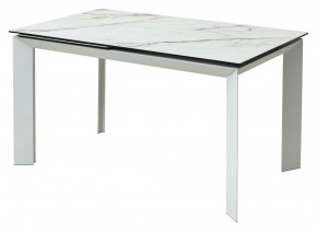 Стол CREMONA 160 KL-188 Контрастный мрамор / белый каркас, ®DISAUR в Елабуге - elabuga.mebel24.online | фото 1