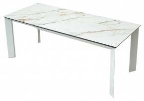 Стол CREMONA 160 KL-188 Контрастный мрамор / белый каркас, ®DISAUR в Елабуге - elabuga.mebel24.online | фото 2