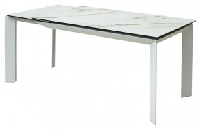 Стол CREMONA 180 KL-188 Контрастный мрамор матовый, итальянская керамика/ белый каркас, ®DISAUR в Елабуге - elabuga.mebel24.online | фото 3