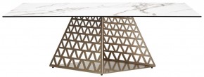 Стол ENNA 220 KL-188 Контрастный мрамор матовый, итальянская керамика/ каркас цвета шампань, ®DISAUR в Елабуге - elabuga.mebel24.online | фото 10