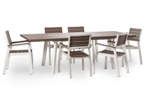 Стол Гармония раздвижной (Harmony Extendable) белый-капучино в Елабуге - elabuga.mebel24.online | фото 6