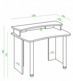 Стол компьютерный Домино Лайт СКЛ-Софт120+НКИЛ120 в Елабуге - elabuga.mebel24.online | фото 3