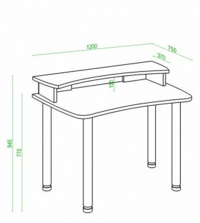 Стол компьютерный Домино Лайт СКЛ-Софт120МО+НКИЛ120 в Елабуге - elabuga.mebel24.online | фото 3