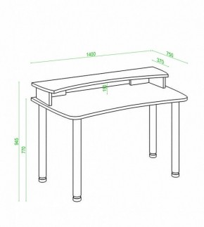 Стол компьютерный Домино Лайт СКЛ-Софт140МО+НКИЛ140 в Елабуге - elabuga.mebel24.online | фото 3