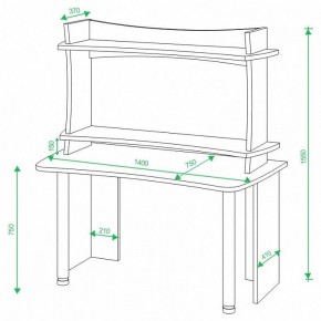 Стол компьютерный Домино lite СКЛ-Софт140+НКИЛ140 ВЛ в Елабуге - elabuga.mebel24.online | фото 2