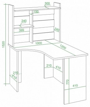 Стол компьютерный Домино Lite СКЛ-Угл120+НКЛ-100 в Елабуге - elabuga.mebel24.online | фото 2