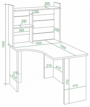 Стол компьютерный Домино Lite СКЛ-Угл120+НКЛ-100 в Елабуге - elabuga.mebel24.online | фото 3