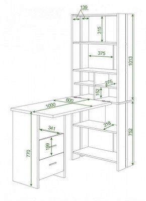 Стол компьютерный Домино Lite СТЛ-ОВ+С100Прям+ТЯЛ в Елабуге - elabuga.mebel24.online | фото 2