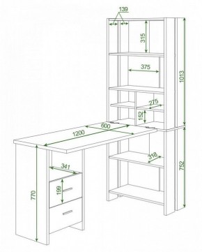 Стол компьютерный Домино Lite СТЛ-ОВ+С120Прям+ТЯЛ в Елабуге - elabuga.mebel24.online | фото 2