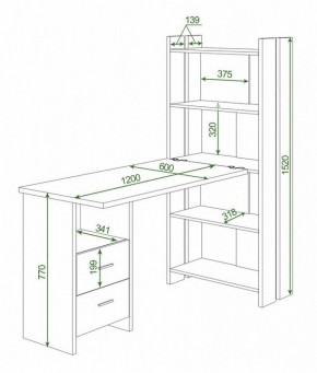 Стол компьютерный Домино Lite СТЛ-ОВ+С120Прям+ТЯЛ в Елабуге - elabuga.mebel24.online | фото 2