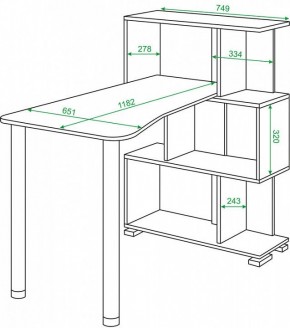 Стол компьютерный Домино нельсон СЛ-5-3СТ-2 в Елабуге - elabuga.mebel24.online | фото 2