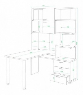 Стол компьютерный Домино нельсон СР-500М160 в Елабуге - elabuga.mebel24.online | фото 3