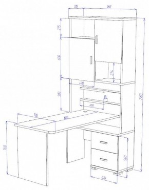 Стол компьютерный Домино СР-720/160 в Елабуге - elabuga.mebel24.online | фото 2